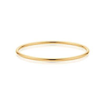 9ct Yellow Gold & Silver-filled 60x3mm Golf Bangle