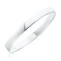Sterling Silver 65X4mm Polished Solid Bangle