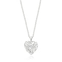 Sterling Silver Diamond Set Heart Necklace Pendant