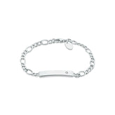 My First Diamond Kids Sterling Silver Diamond Set ID Name Plate Bracelet