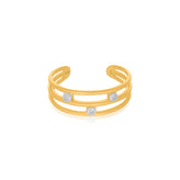 9ct Yellow Gold  Diamond Set Toe Ring