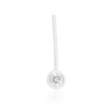 Sterling Silver Round Brilliant Cut Diamond Set Nose Stud