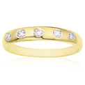 9ct Yellow Gold & Diamond Set Heart Ring