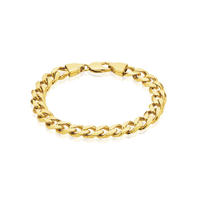 9ct Yellow Gold 23cm Curb Bracelet