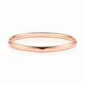 9ct Rose Gold & Silver-filled 63x6mm Half Round Bangle