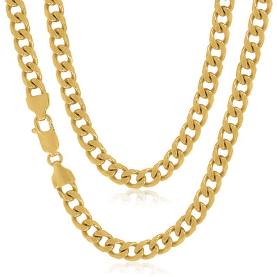 9ct Yellow Gold 55cm Curb Chain