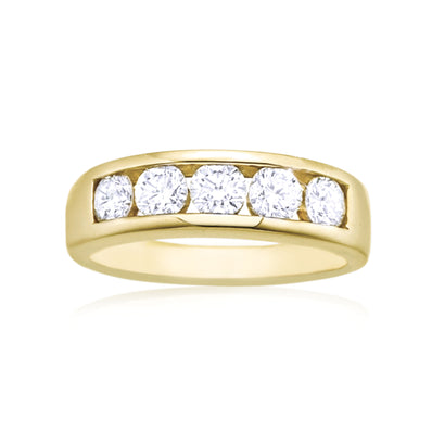 18ct Yellow Gold Round Brilliant Cut with 1 CARAT tw of Diamonds Ring