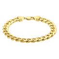 9ct Yellow Gold Silver Filled 23cm Curb Bracelet