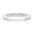 9ct White Gold Round Brilliant Cut with 0.15 CARAT tw of Diamonds Ring