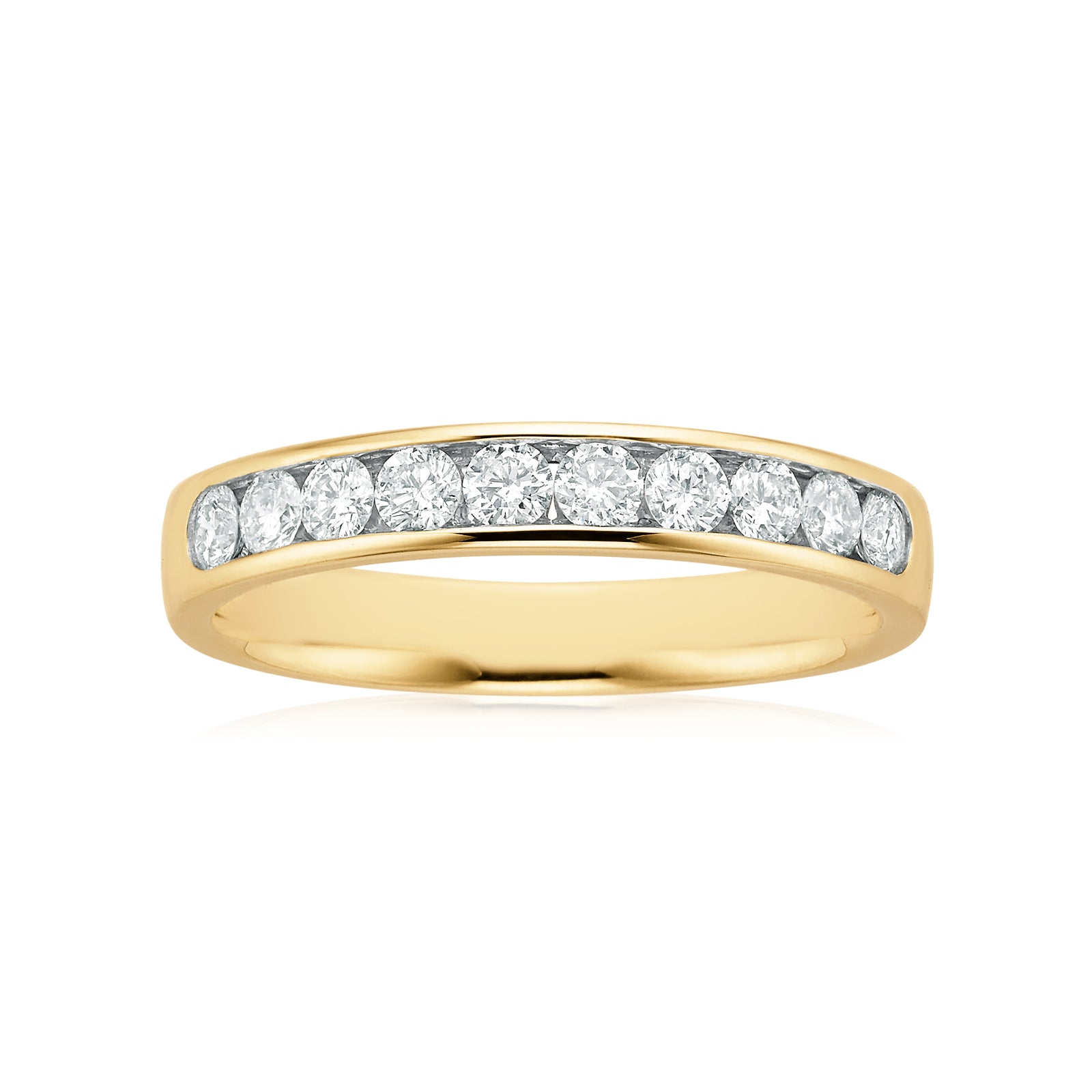 9ct Yellow Gold Round Brilliant Cut with 1/2 CARAT tw of Diamonds Ring