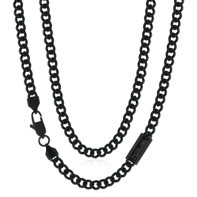 Tensity Stainless Steel Black 60cm Curb Chain
