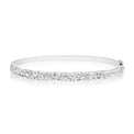 Eclipse Sterling Silver Bangle Made with Austrian Crystal Bangle
