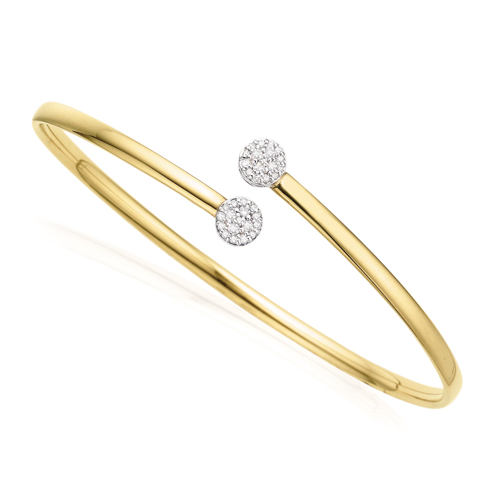 9ct Yellow Gold 0.20 CARAT tw Diamond Bangle