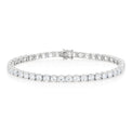 KISS Sterling Silver Round Cubic Zirconia Made with Swarovski elements Tennis Bracelet