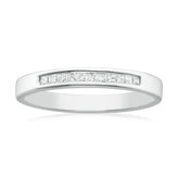 9ct White Gold Princess Cut with 0.15 CARAT tw of Diamonds Ring