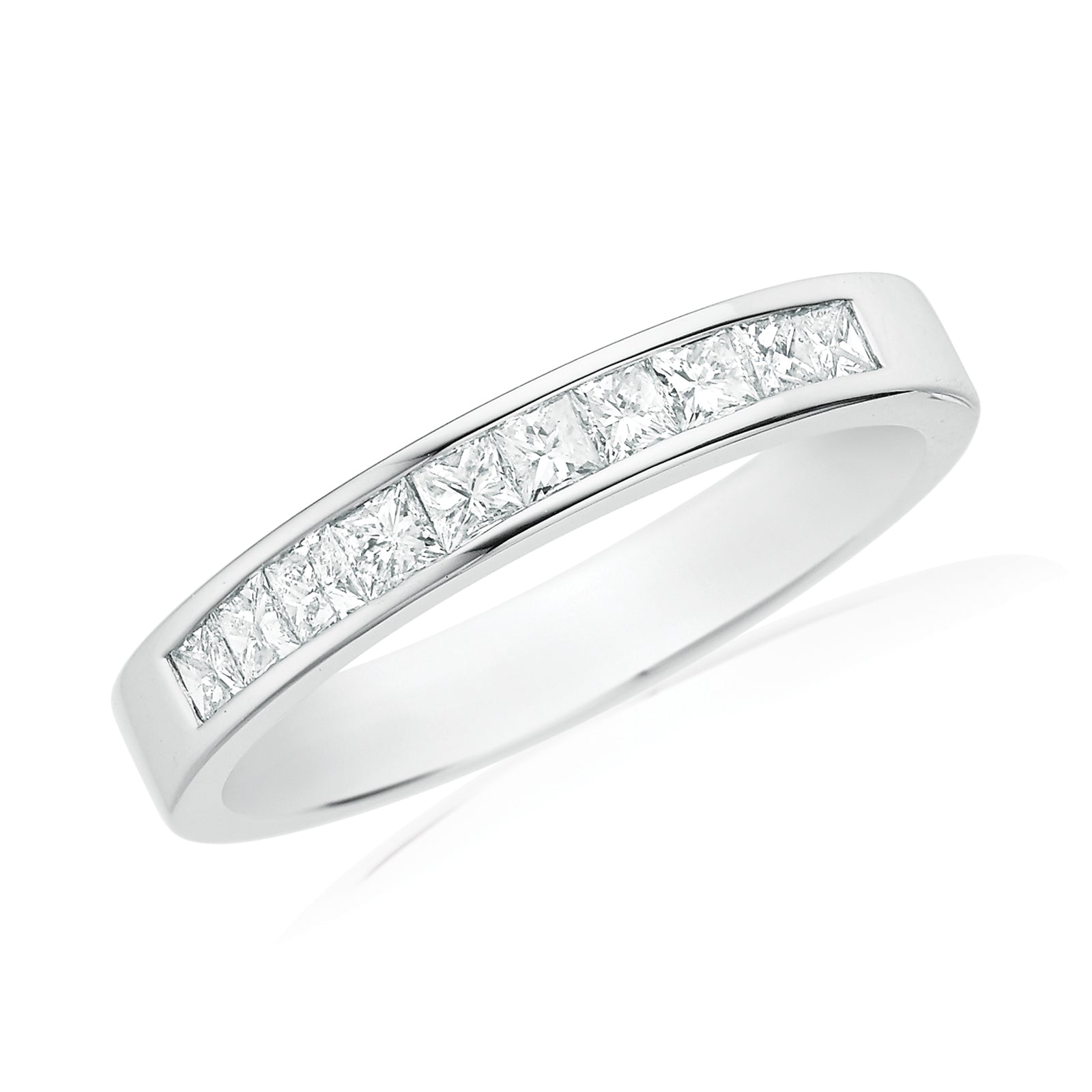 18ct White Gold Princess Cut with 0.50 Carat tw of Diamonds Ring