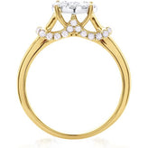 Paris 14ct Two Tone Gold Round Brilliant Cut with 3/4 CARAT tw of Diamonds Ring