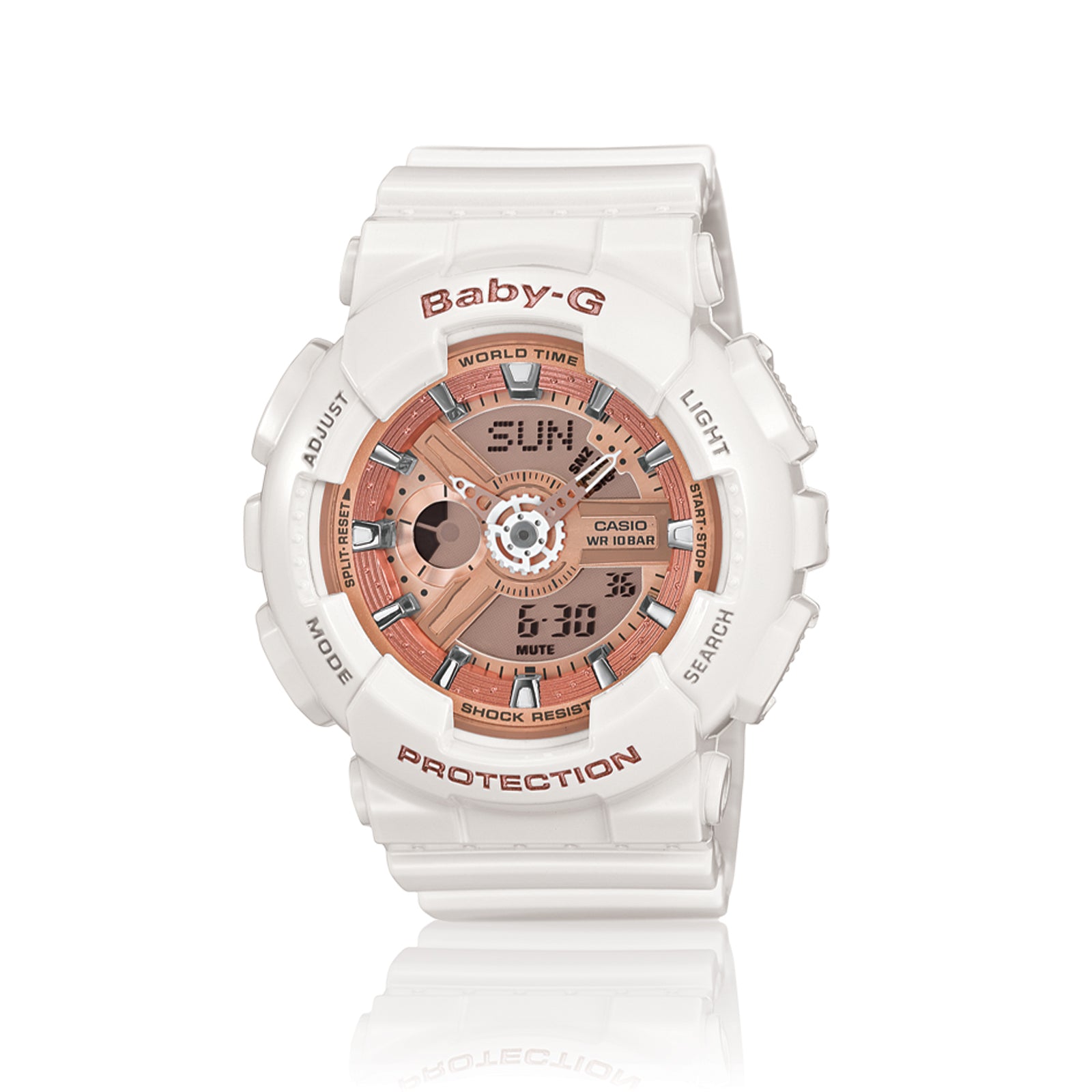 Casio Baby-G BA110-7A1 White Resin 100WR Shock Resistant Watch