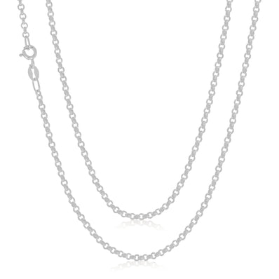 Sterling Silver 60-70cm Adjustable Belcher Chain