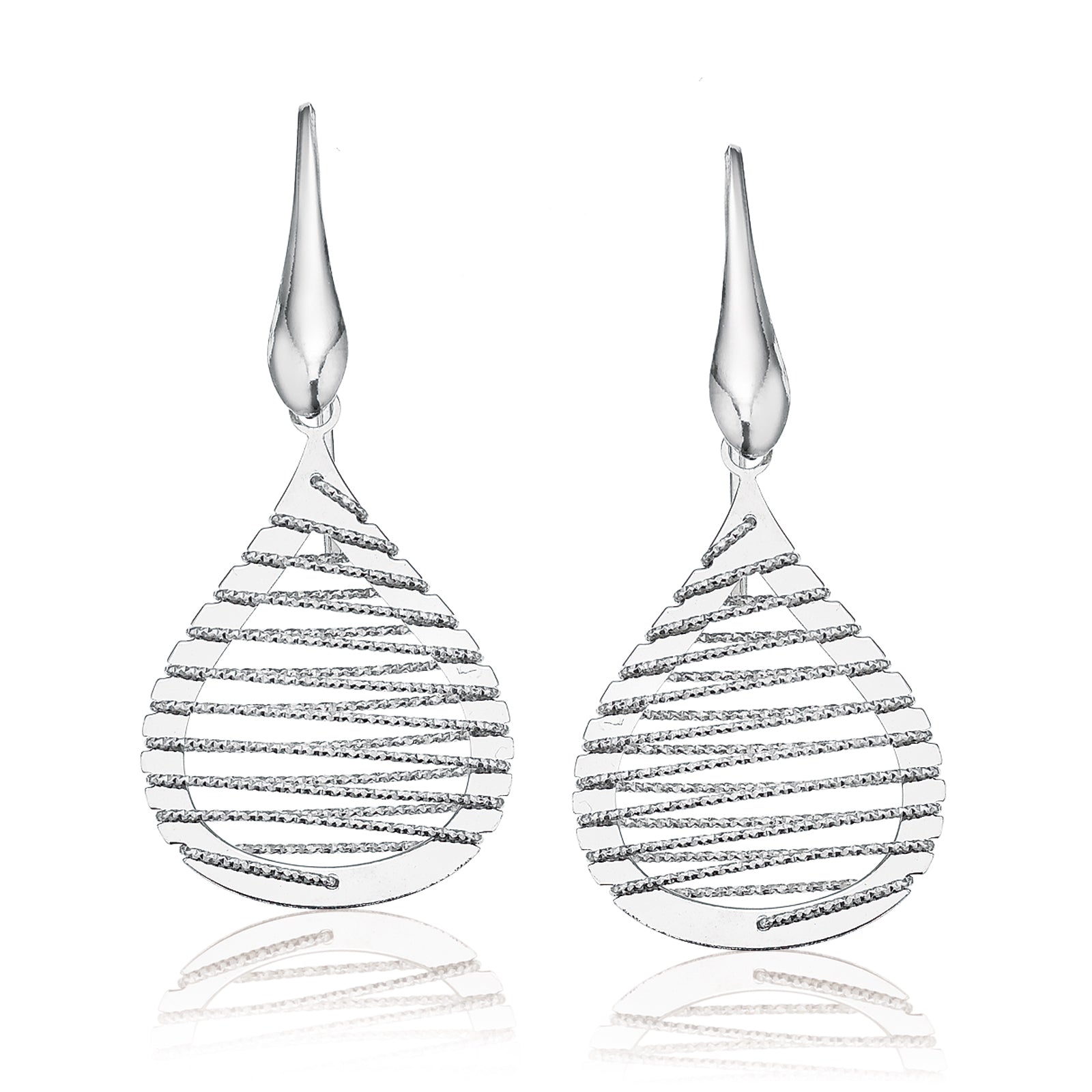 Sterling Silver Wire Tear Drop Earrings
