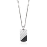 Tensity Stainless Steel Dog Tag Pendant and Chain