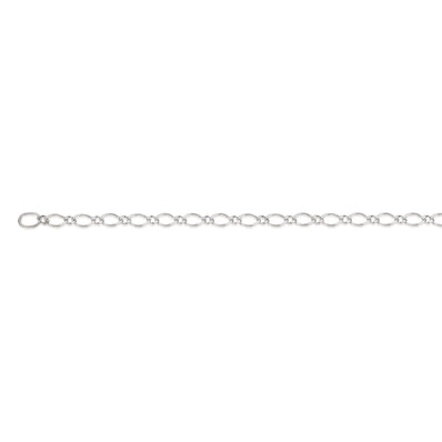 Sterling Silver 18.5cm Figaro Bracelet