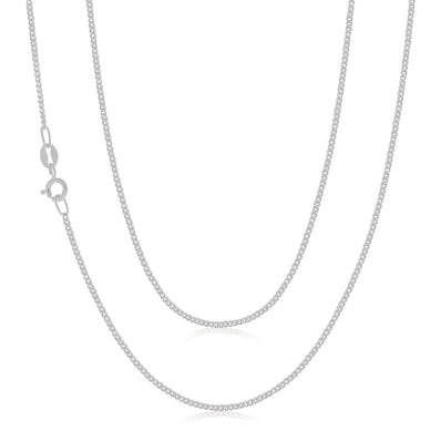 Sterling Silver 50cm Curb Chain Necklace