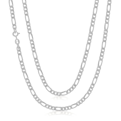 Sterling Silver 55cm Figaro Chain