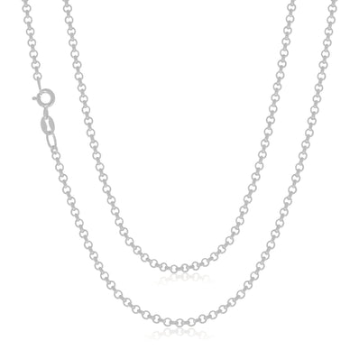 Sterling Silver 55cm Belcher Chain