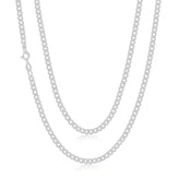 Sterling Silver 50 cm Diamond Cut Bevel Chain