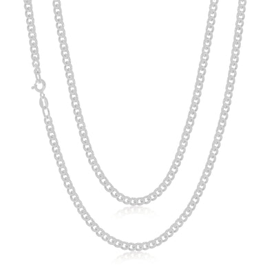 Sterling Silver 50 cm Diamond Cut Bevel Chain
