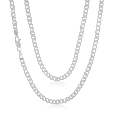 Sterling Silver 55cm Curb Chain