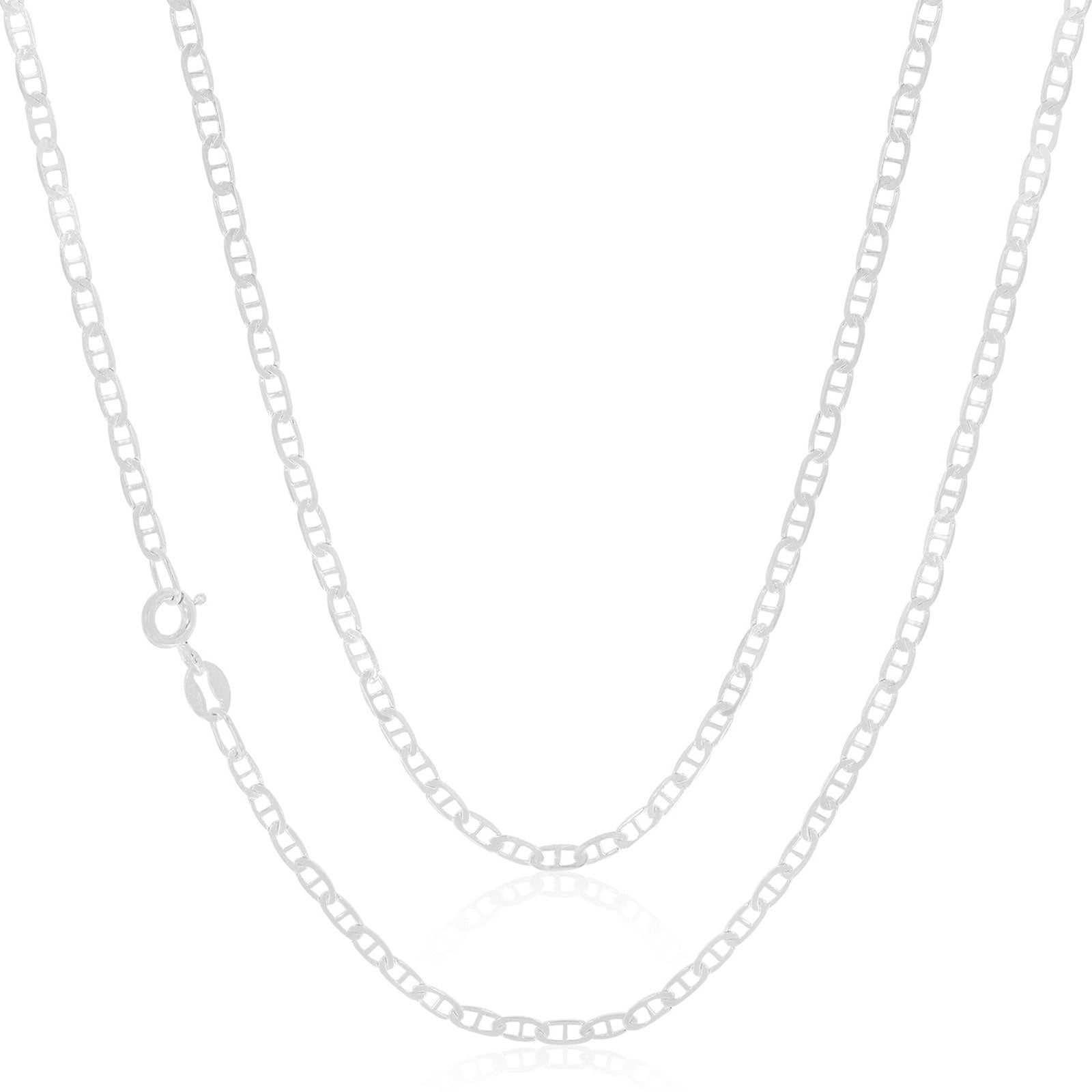 Sterling Silver 60cm Flat Anchor Chain
