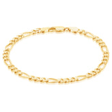 9ct Yellow Gold 19cm Figaro Bracelet