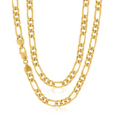 9ct Yellow Gold 55cm Figaro Chain