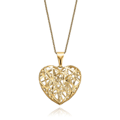 9ct Yellow Gold Heart Pendant