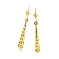 9ct Yellow Gold Twist Drop Earrings
