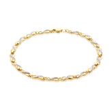 9ct Yellow Gold & Diamond Set Infinity Bracelet