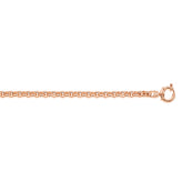 9ct Rose Gold & Silver-filled 19cm Belcher with Bolt  Bracelet