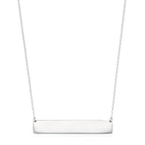 Sterling Silver 45cm ID Bar Necklace
