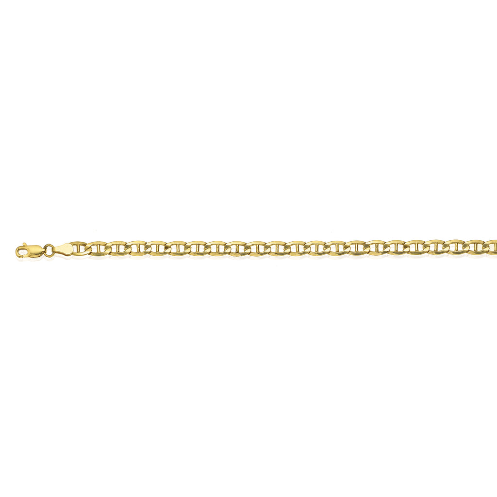 9ct Yellow Gold & Silver-filled 21cm Anchor Bracelet