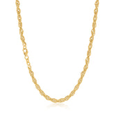 9ct Yellow Gold & Silver-filled 45cm Singapore Chain