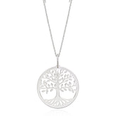 Sterling Silver Tree of Life Disc Pendant