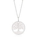 Sterling Silver Tree of Life Disc Pendant
