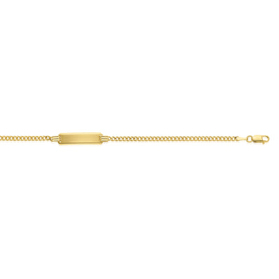 9ct Yellow Gold 16cm Curb ID Bracelet