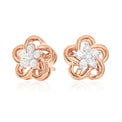 9ct Rose Gold Round Brilliant Cut with 0.10 CARAT tw of Diamonds Stud Earrings