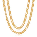 9ct Yellow Gold & Silver-filled 55cm Anchor Chain Necklace