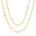 9ct Yellow Gold & Silver-filled 50cm Round Belcher Necklace
