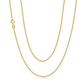 9ct Yellow Gold & Silver-filled 50cm Box Chain