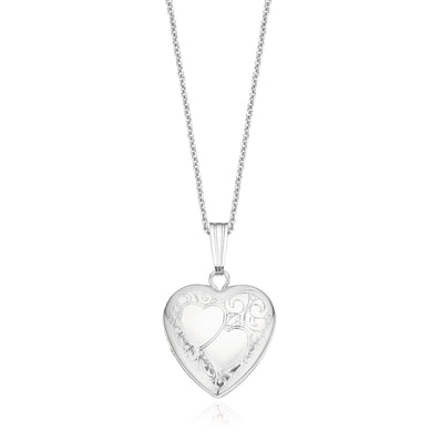 Sterling Silver 16mm Double Heart Locket